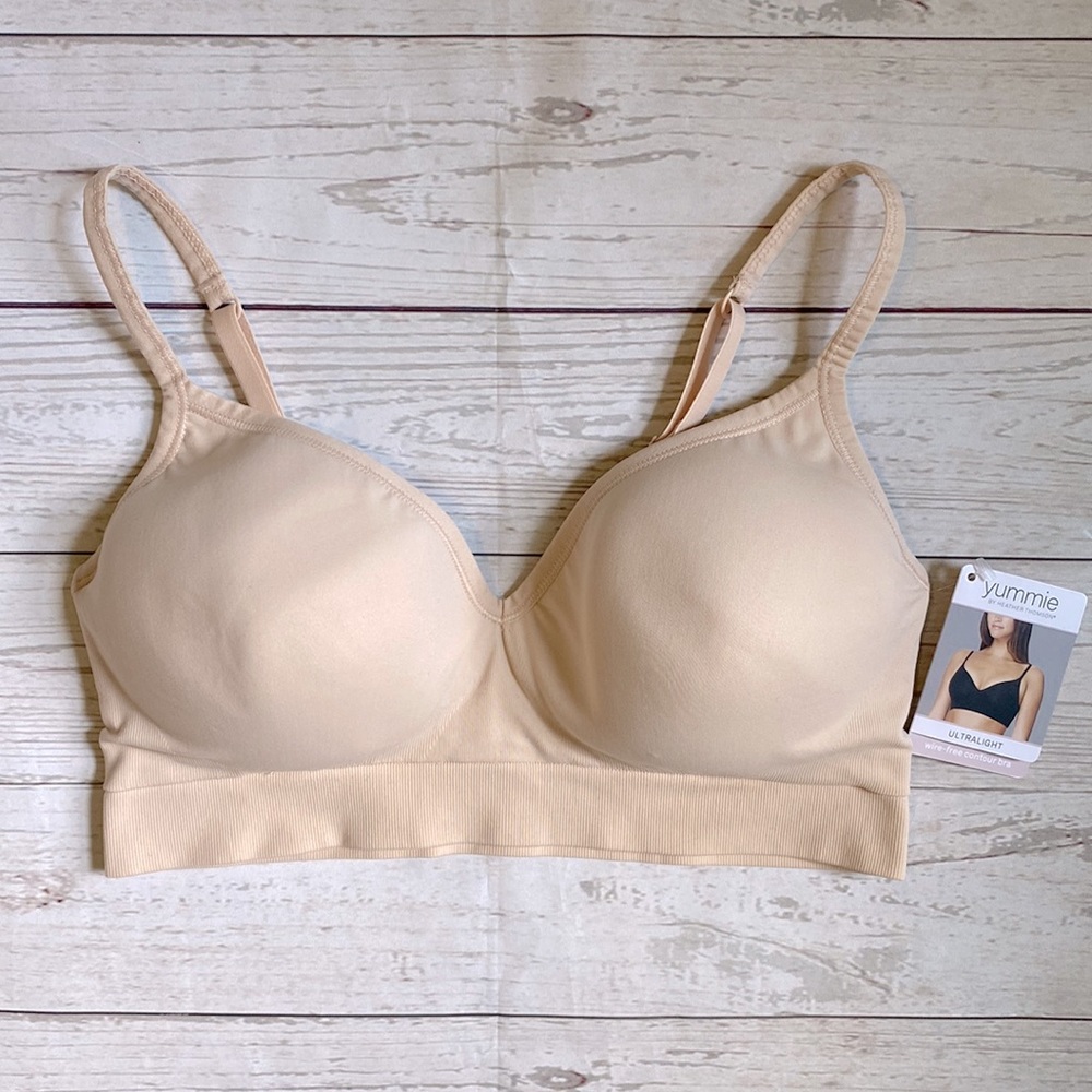 NWT Yummie by Heather Thomson Dawn Wire Free Contour Bra Nude Size Medium